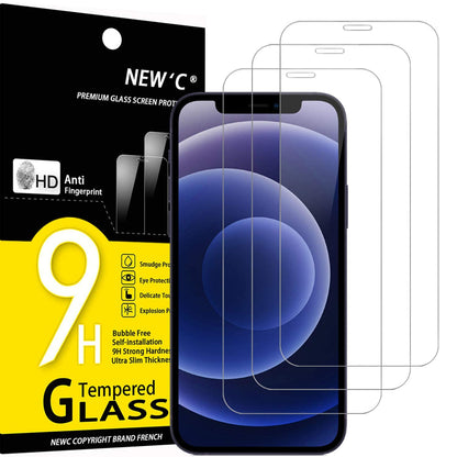 NEW'C 3 Pack iPhone 11/XR Tempered Glass Protectors