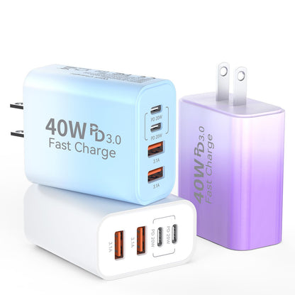 USB C Wall Charger Block, 40W USB Type C iPhone Charger Fast Charging Block