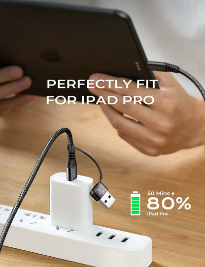 AINOPE 10FT Fast Charge USB C Cable & Adapter - Small Enterprise