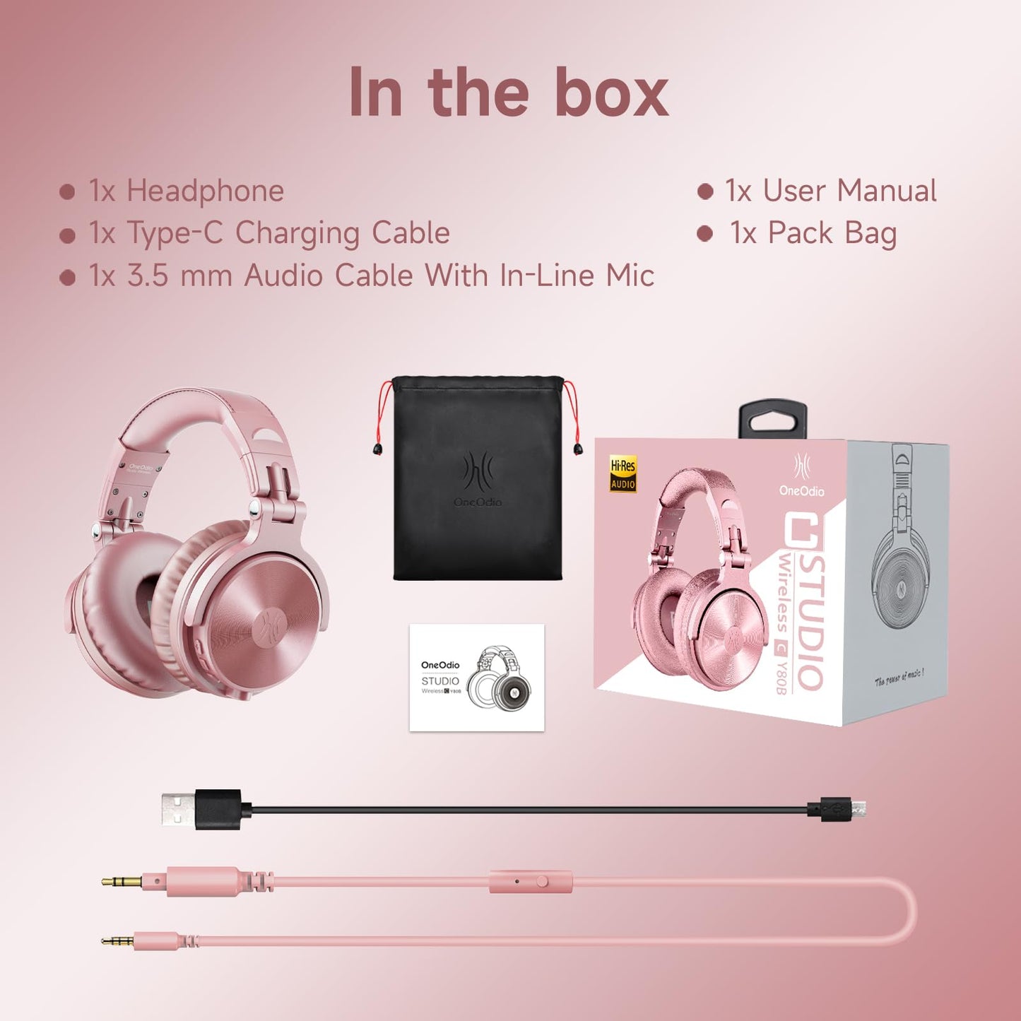 OneOdio ProC: 110Hr Bluetooth Foldable Bass Headset