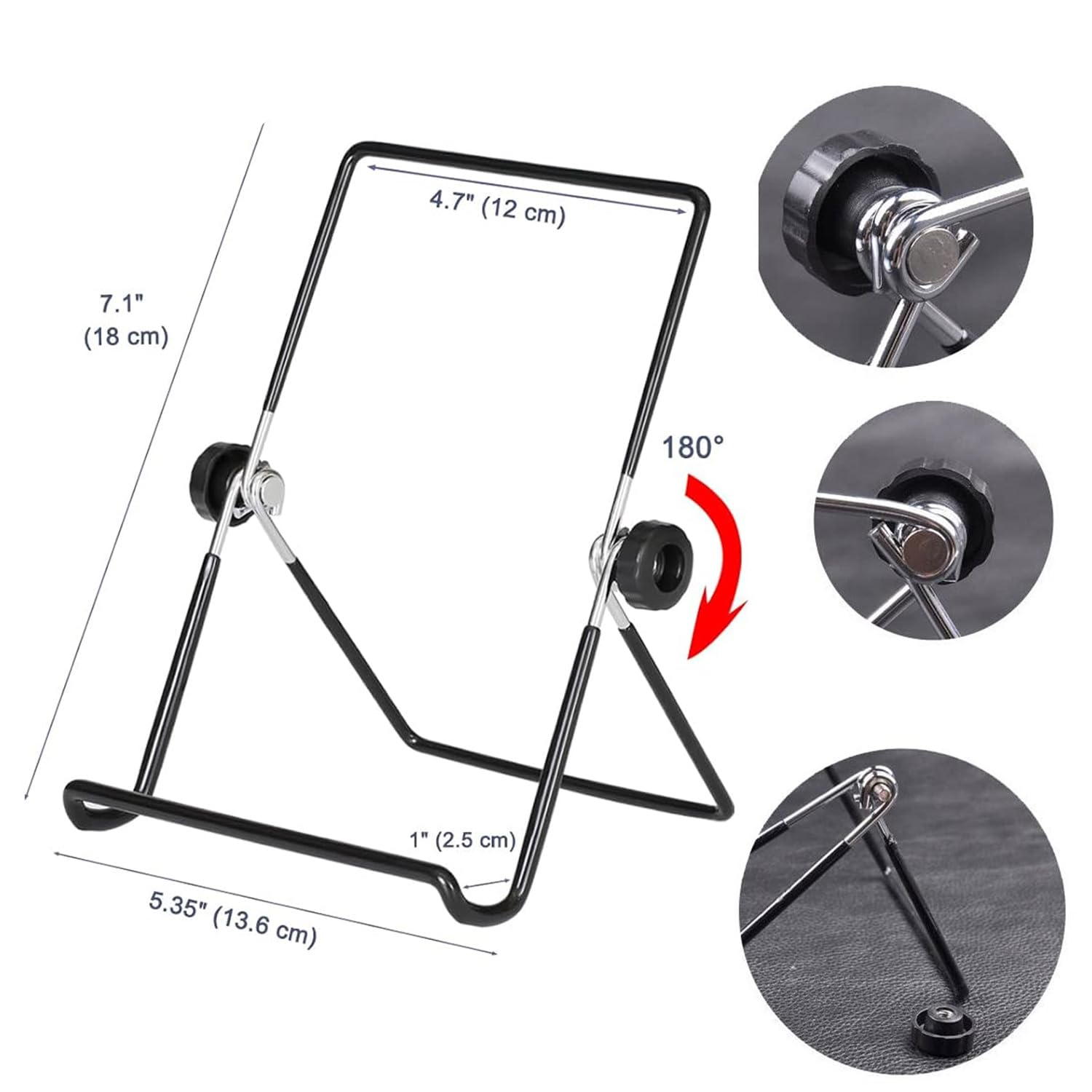 VOVIGGOL Adjustable Foldable Tablet Stand, Large Black