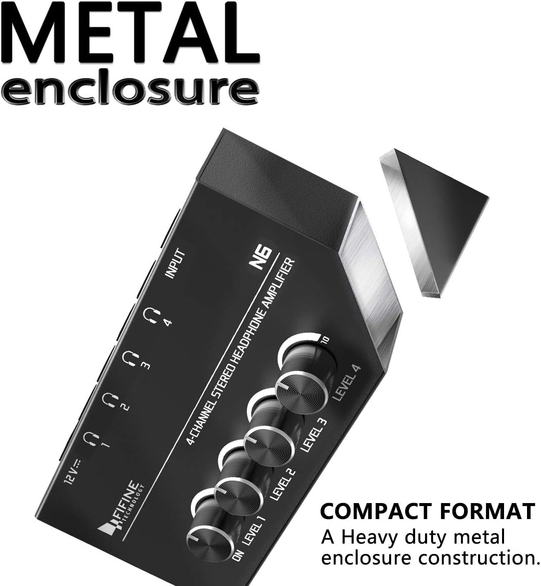 Fifine QuadBoost: 4-Channel Metal Stereo Amp