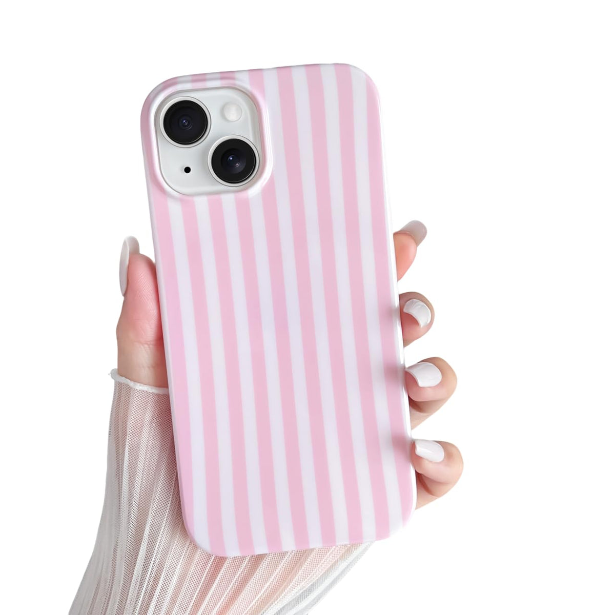 Yeddabox for iPhone 17 Pro Max Case Cute Striped Phone Case Soft TPU Slim Shockproof Phone Cover for Women Girls, Pink