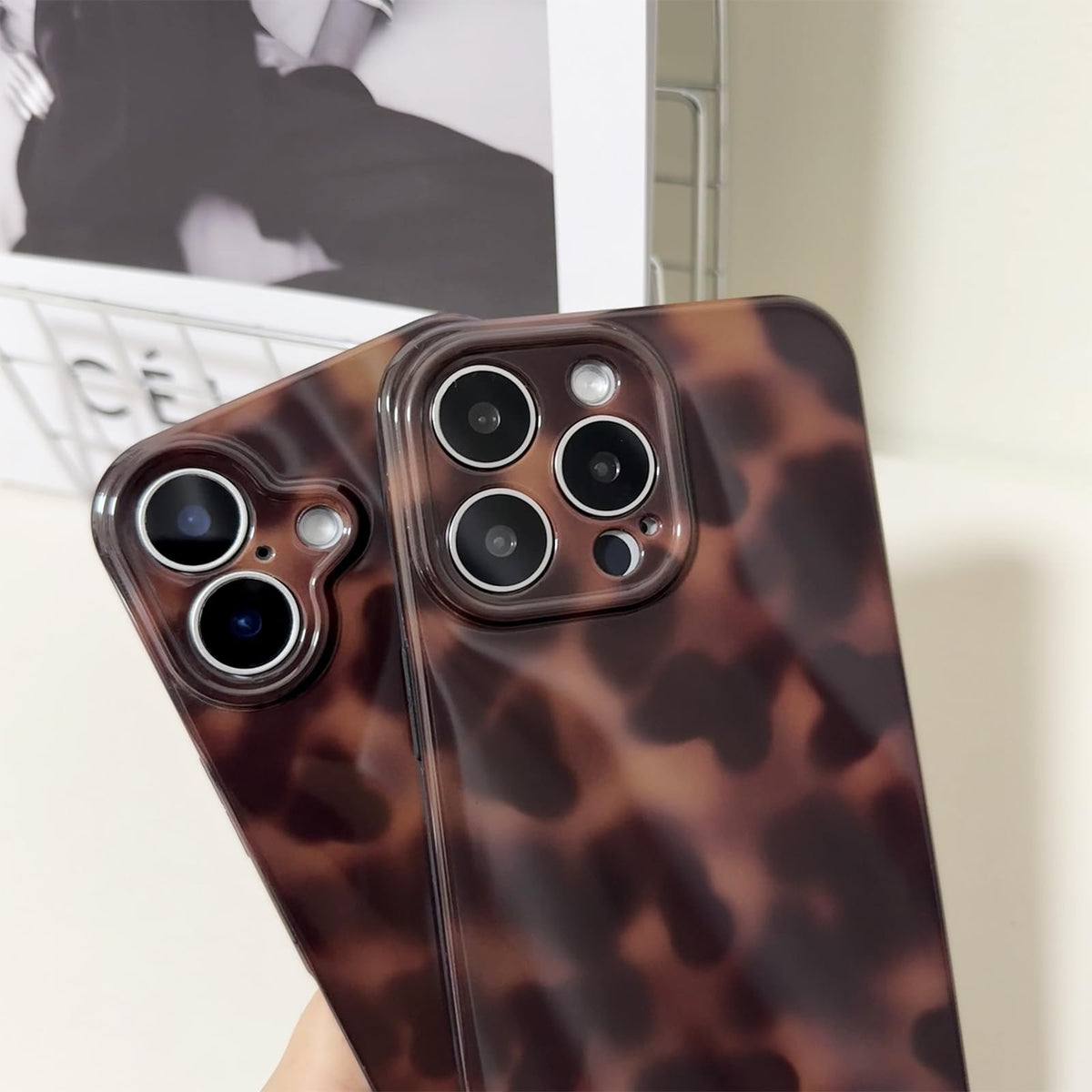 Cute Phone Case for iPhone 15 Pro Case Cheetah Leopard Print