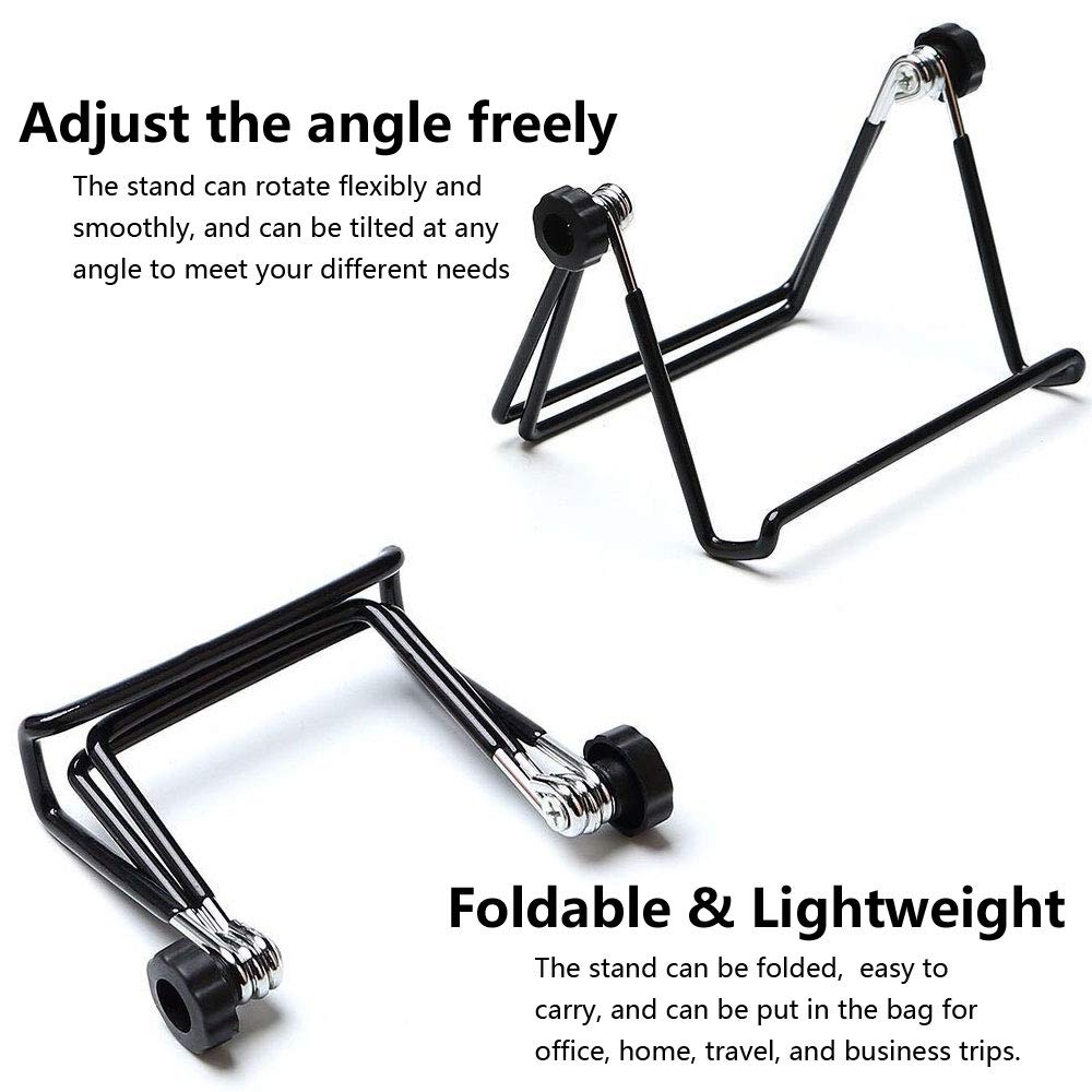 VOVIGGOL Adjustable Foldable Tablet Stand, Large Black