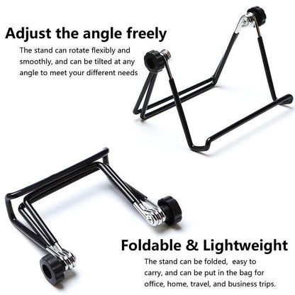 VOVIGGOL Adjustable Foldable Tablet Stand, Large Black