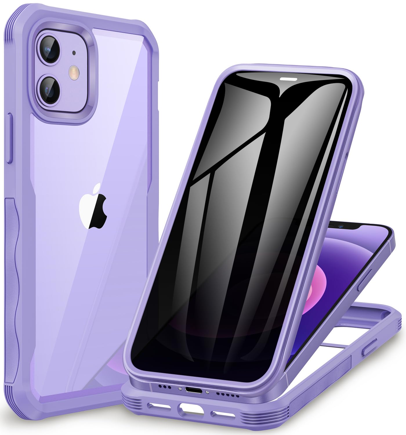 CENHUFO Privacy iPhone 14/13 Case with Glass Protector