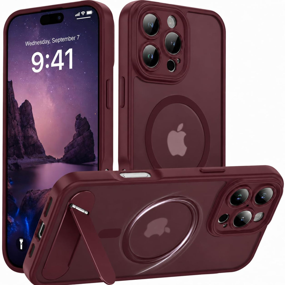 for Google Pixel 11/Pixel 11 Pro Case, Built-in Stand, Black