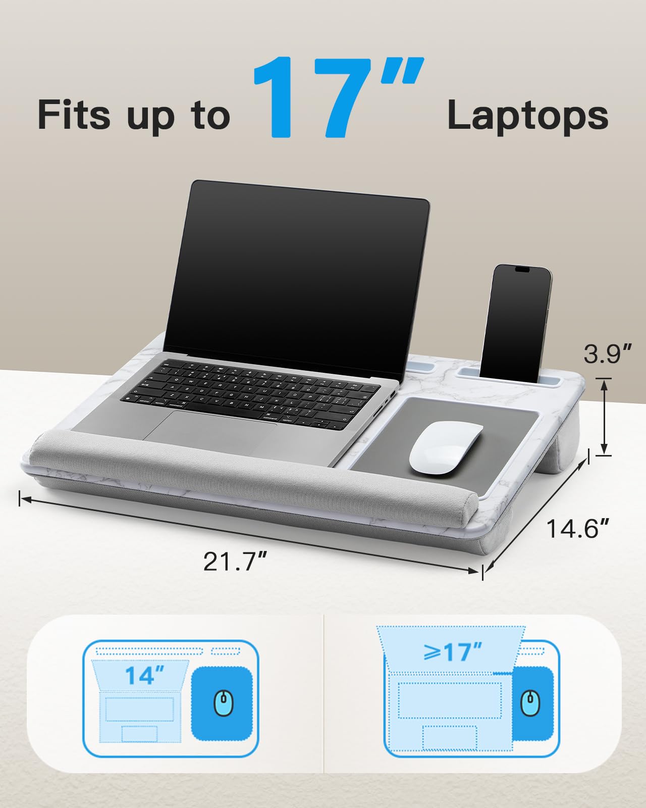 VersaLap Pro: 17” Laptop Desk w/ Mouse & Wrist Pad