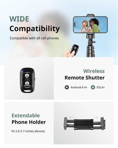 SENSYNE ProTripod: 62 Selfie Stick & Stand - Small Enterprise