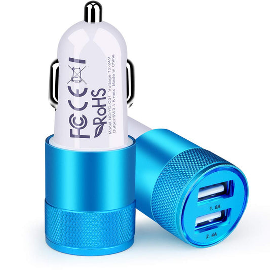 DualBoost Car Charger: Fast 3.4A 2-Pack USB Adapter