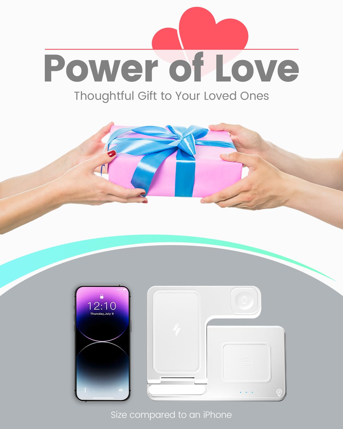 3-in-1 Charger Stand for iPhone, Watch, Airpods - Small Enterprise