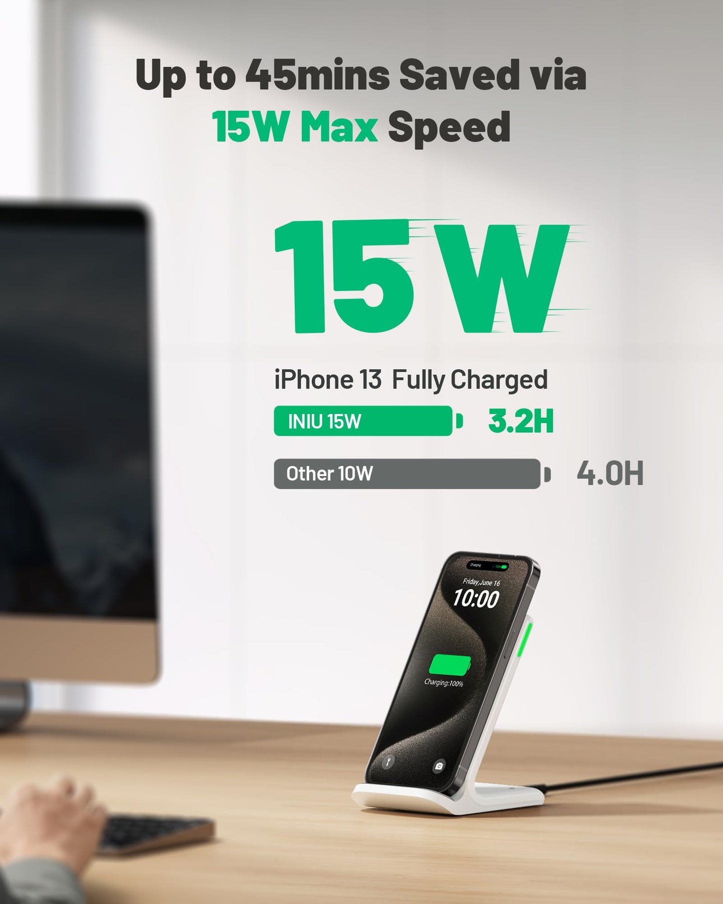 INIU GlowCharge 15W Qi Wireless Charging Station - Small Enterprise