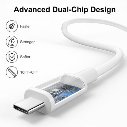 iPad Charger Fast Charging, 20W USB C Charger Block with 10FT & 6FT USB C to C Cable for iPad Pro 13/12.9/11 inch, iPad A16 11th/10th Generation, iPad Air 13/11 inch M4/M3/M2/5th/4th, iPad mini 7/6