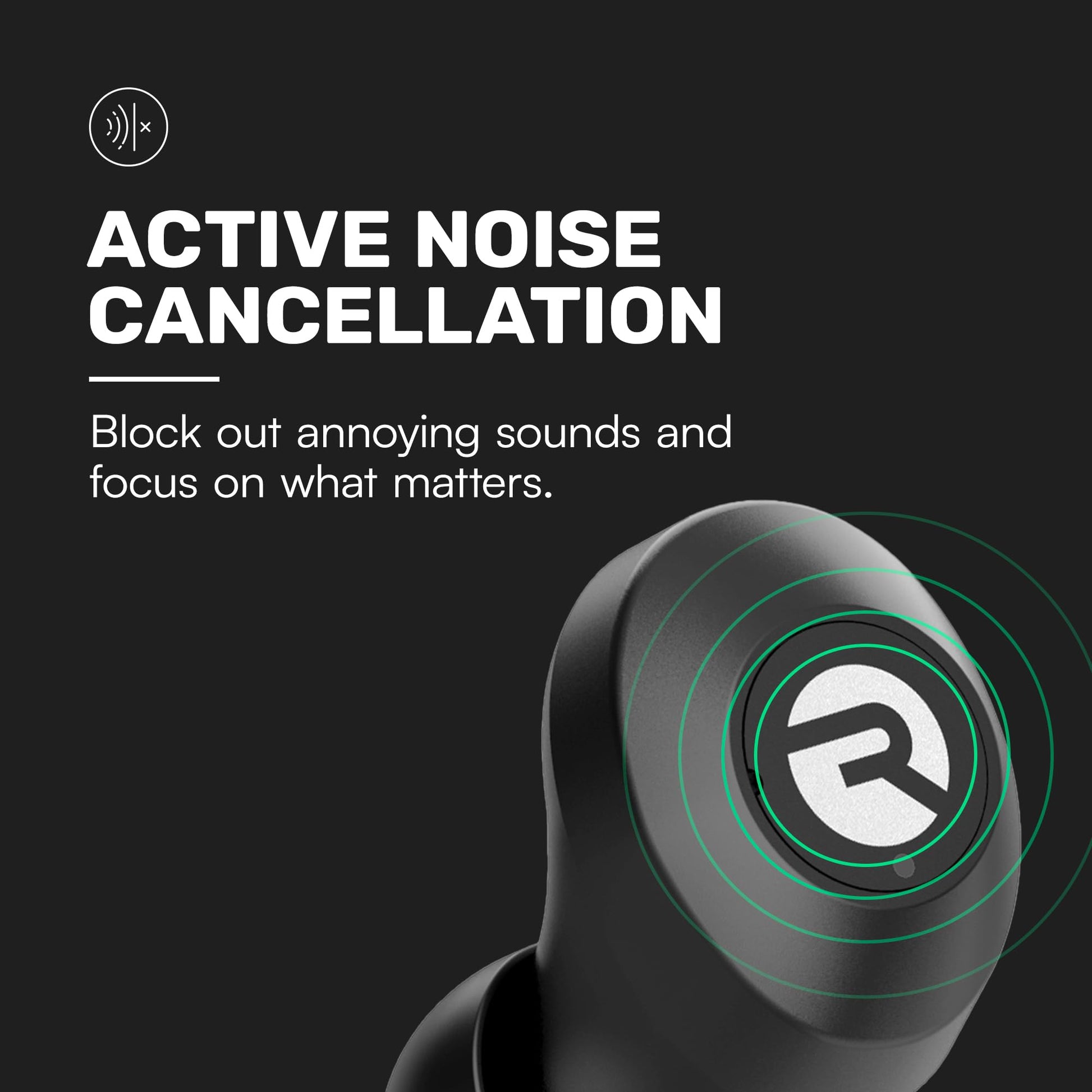 Raycon Everyday Classic Bluetooth Wireless Earbuds + Microphone with Active Noise Canceling, Sweat & Water-Resistant Earphones, Ear Buds Wireless Bluetooth 32 Hours Playtime (Purple)