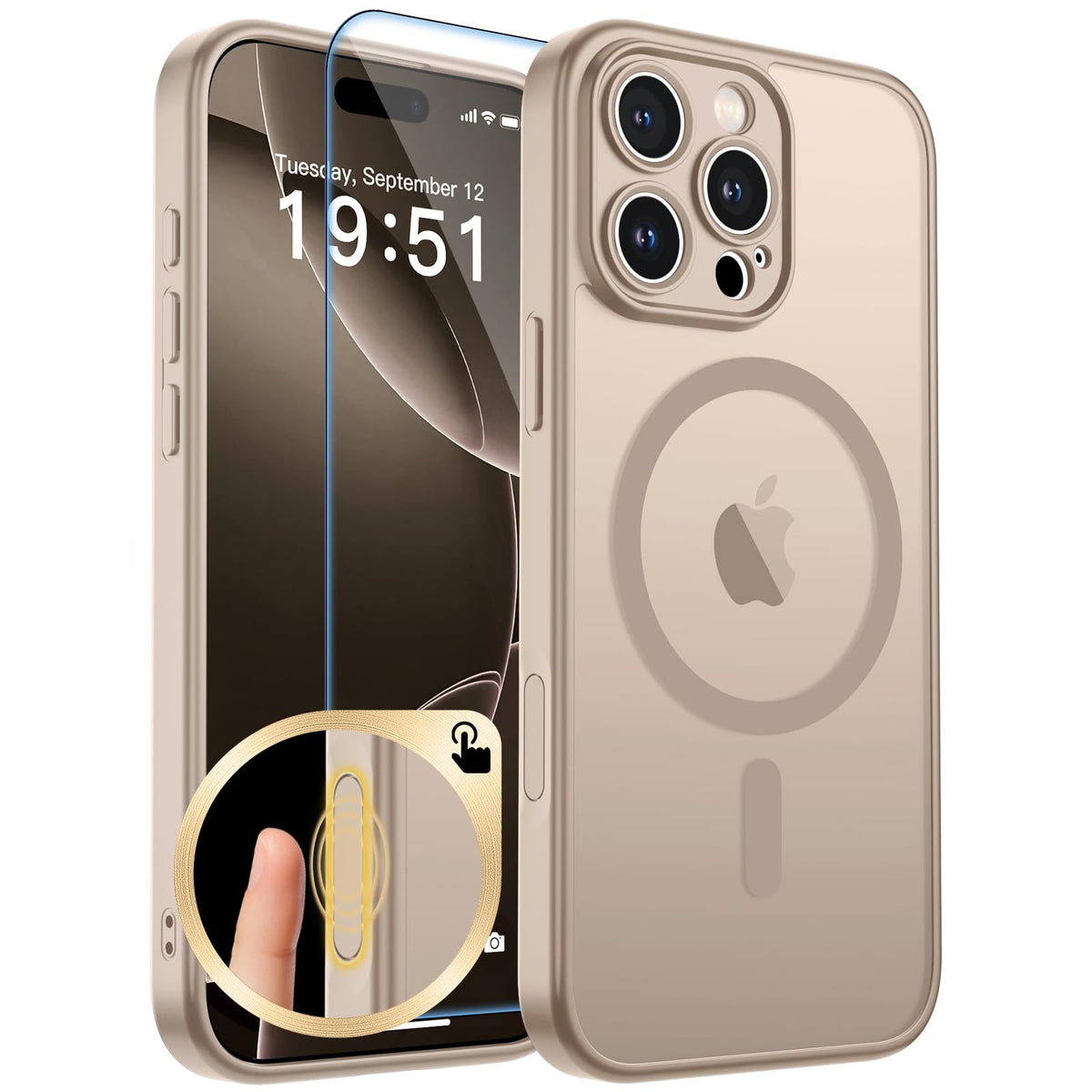 zapica Magnetic for iPhone 17 Pro Max Case, Gray