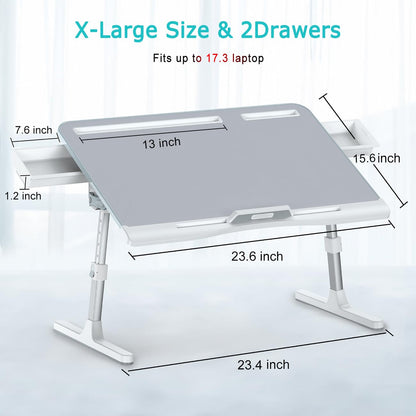 FlexiFold XL: Adjustable Laptop Tray for Bed & Sofa