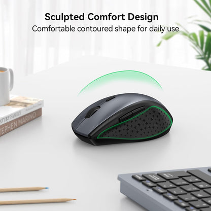 SilenceGlide 4800: Ergo Wireless Mouse by TECKNET