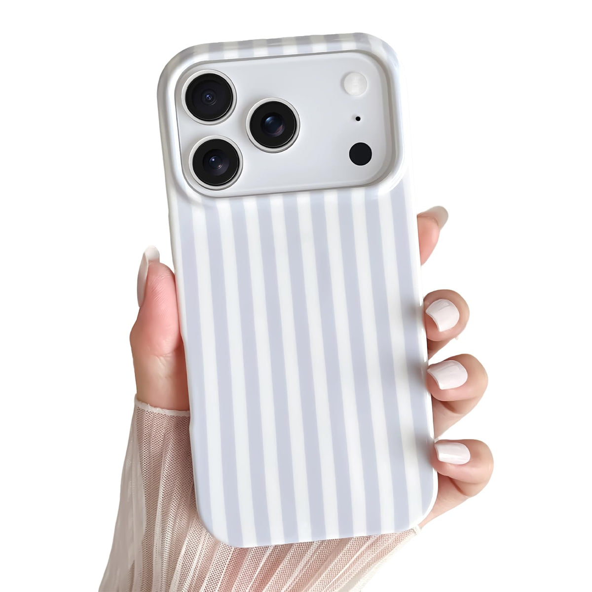 Yeddabox for iPhone 17 Pro Max Case Cute Striped Phone Case Soft TPU Slim Shockproof Phone Cover for Women Girls, Pink
