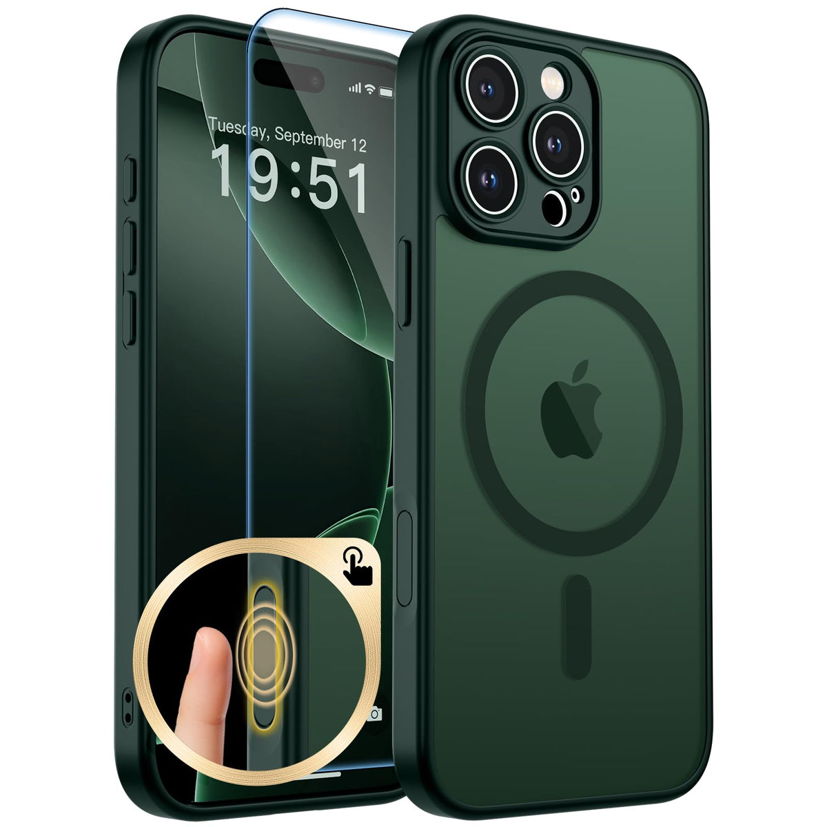 zapica Magnetic for iPhone 17 Pro Max Case, Gray
