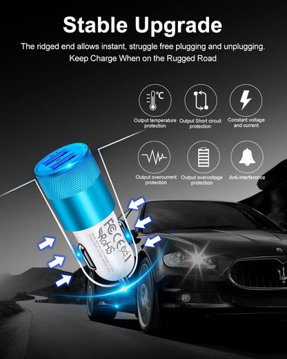 DualBoost Car Charger: Fast 3.4A 2-Pack USB Adapter