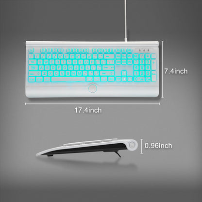 GlowType: Large Print 7-Color Backlit Keyboard