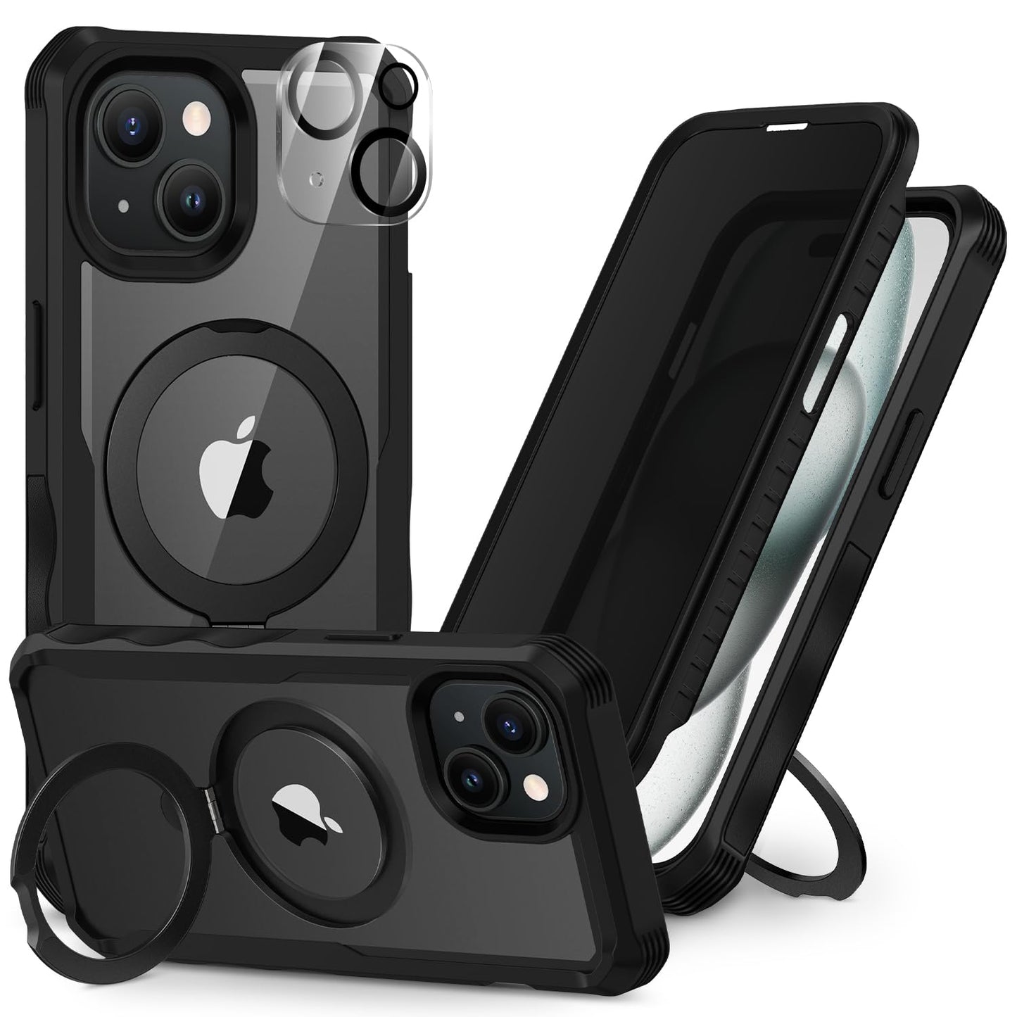 CENHUFO Privacy iPhone 14/13 Case with Glass Protector