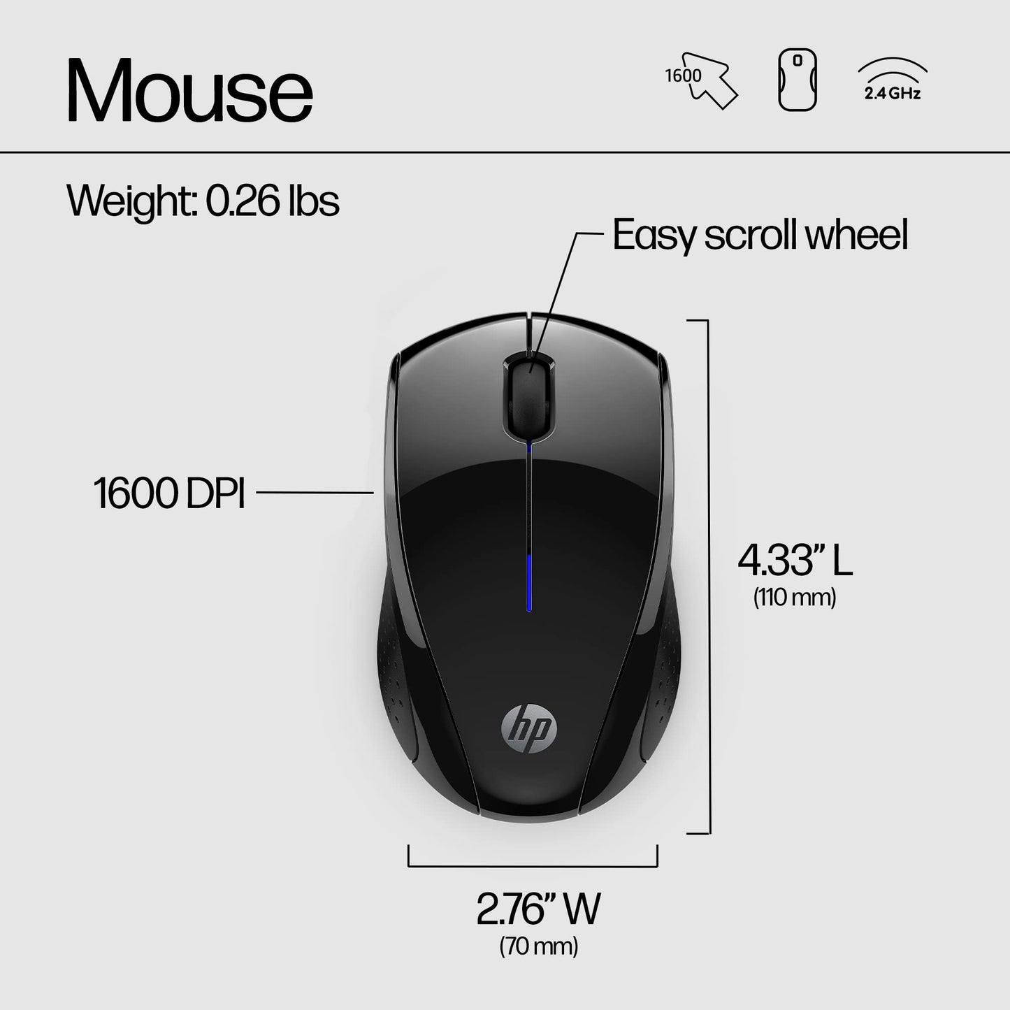 HP GlidePro X3000: Long-Life Wireless Mouse