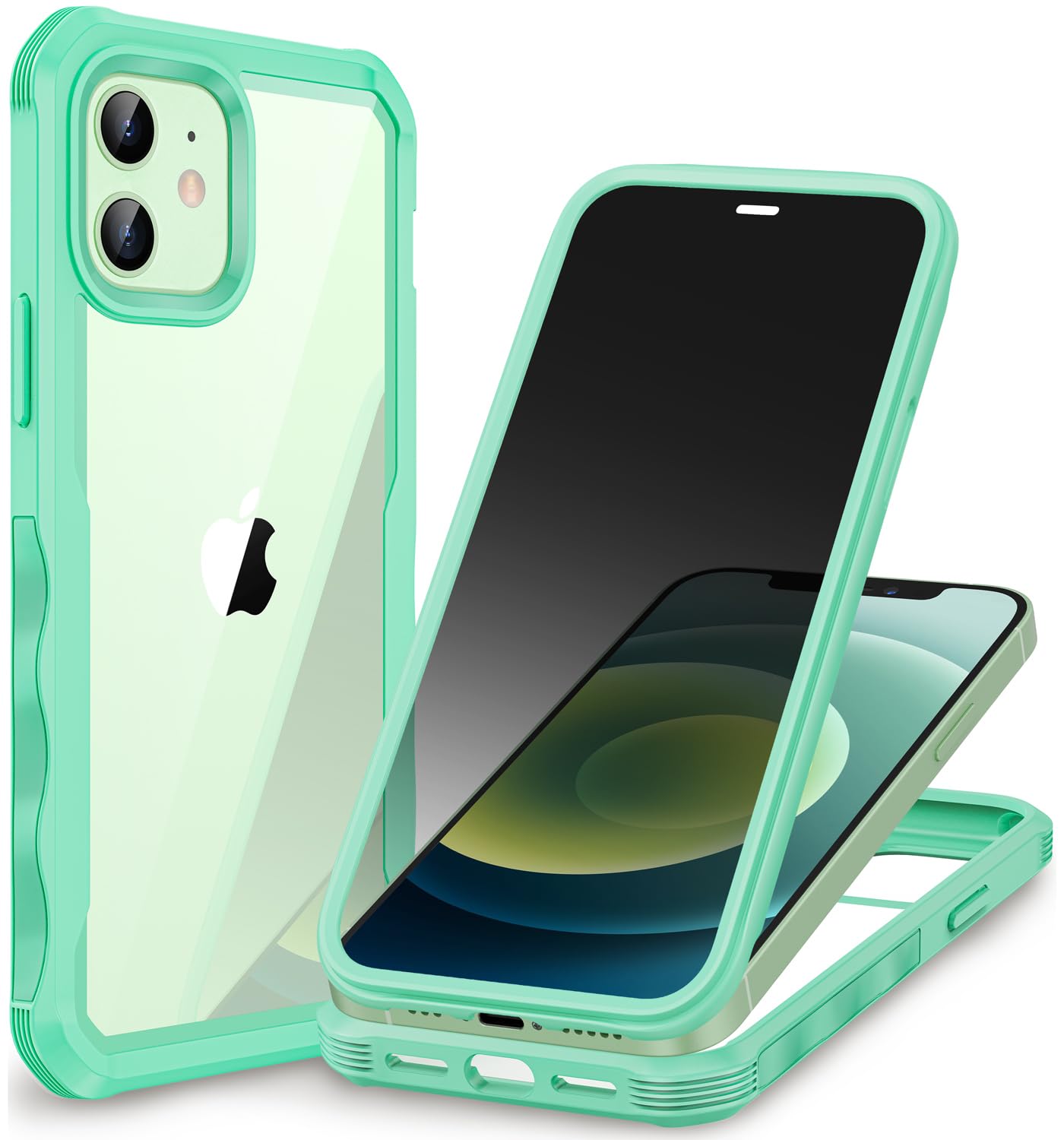 CENHUFO Privacy iPhone 14/13 Case with Glass Protector