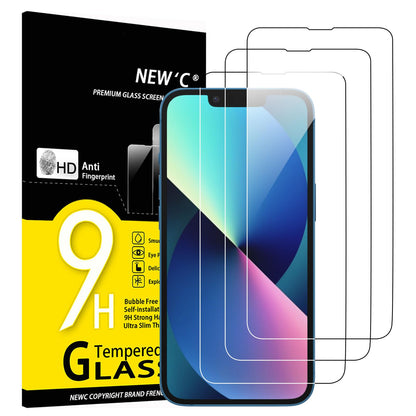 NEW'C 3 Pack iPhone 11/XR Tempered Glass Protectors