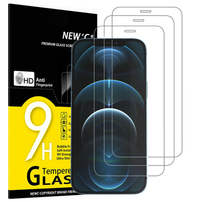 NEW'C 3 Pack iPhone 11/XR Tempered Glass Protectors