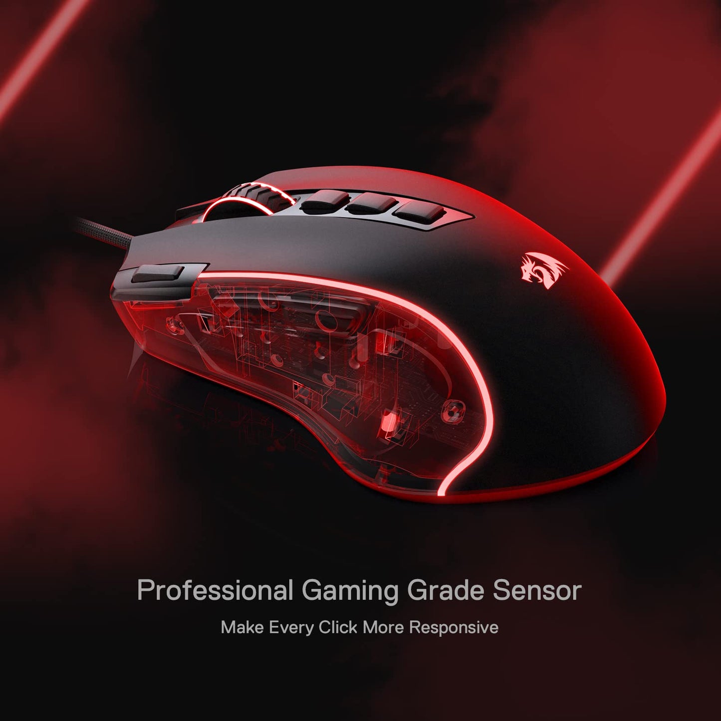 Redragon M612 PRO Swift RGB: 9-Button Gaming Mouse