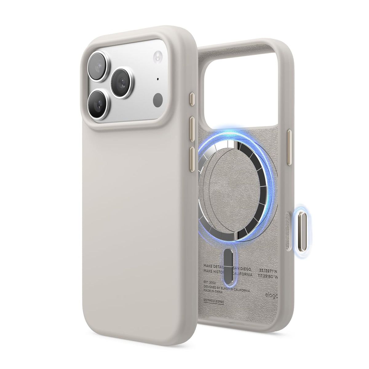 elago Premium Magnetic Silicone Case for iPhone Air Stone
