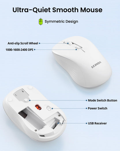 Seenda SyncPro: Ergonomic Bluetooth Keyboard & Mouse