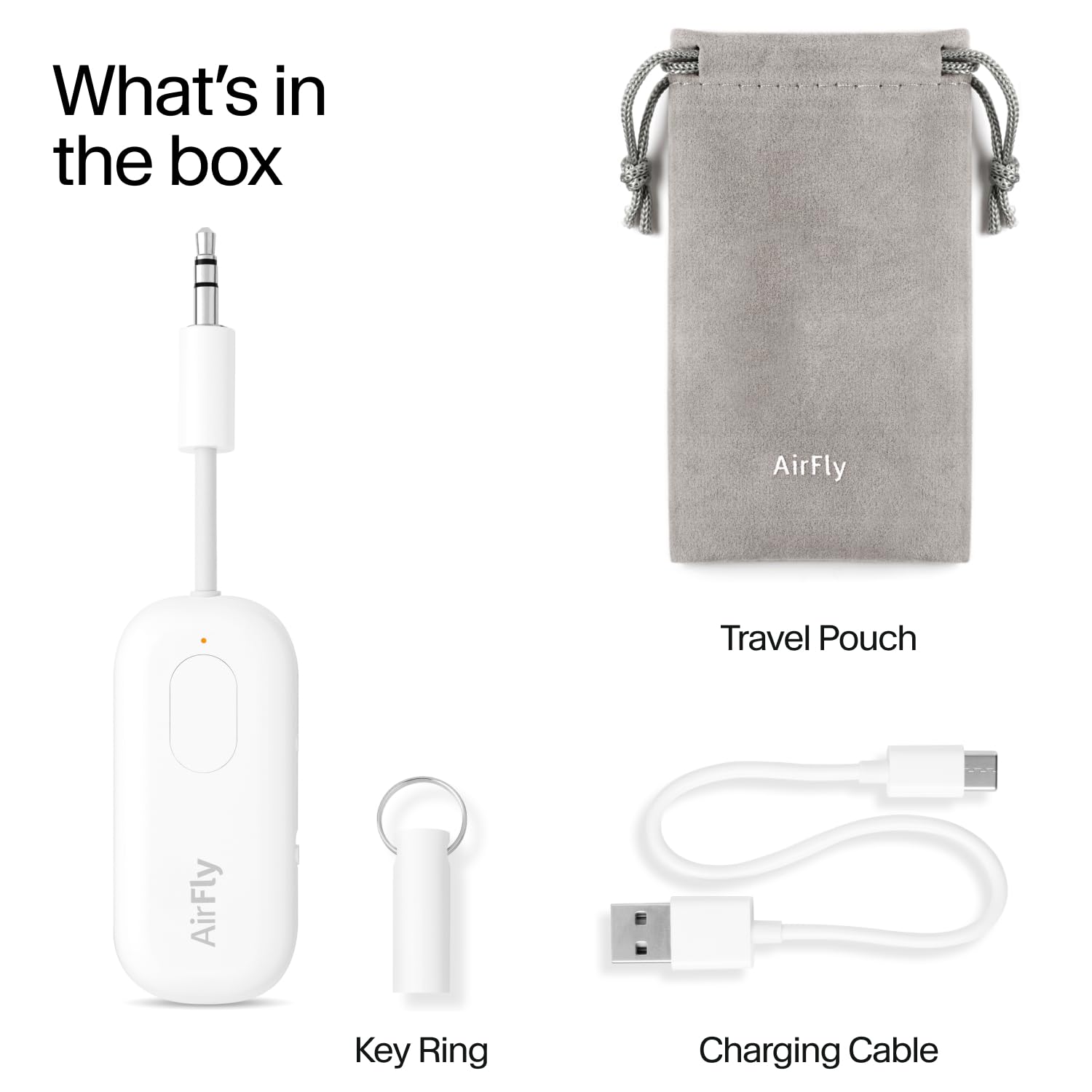 Twelve South AirFly SE | Bluetooth Wireless Audio Transmitter Adapter for AirPods/Headphones, 20+ Hr Battery, Works with 3.5mm aux Jacks on Airplanes, TVs, Gym Equipment, and Travel - Small Enterprise