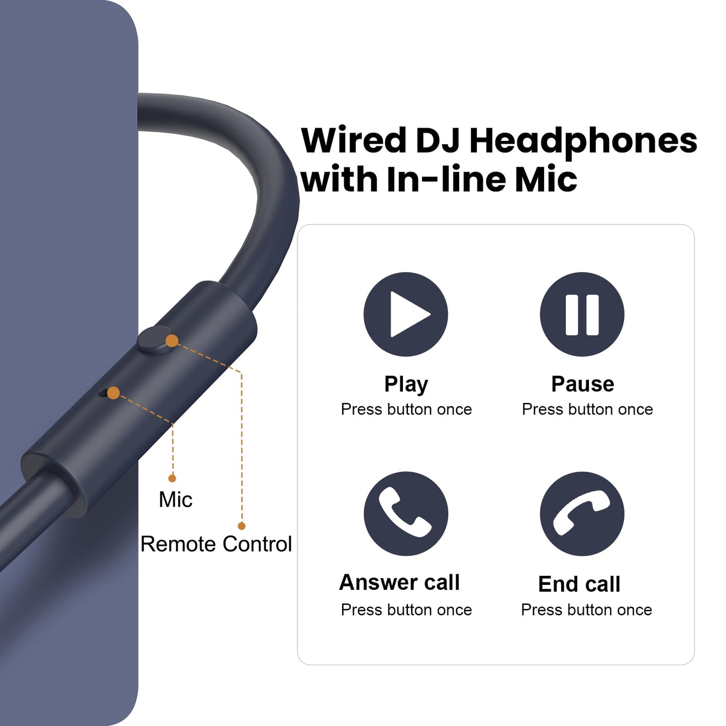 OneOdio A71 Studio Pro - Wired Foldable DJ Headset