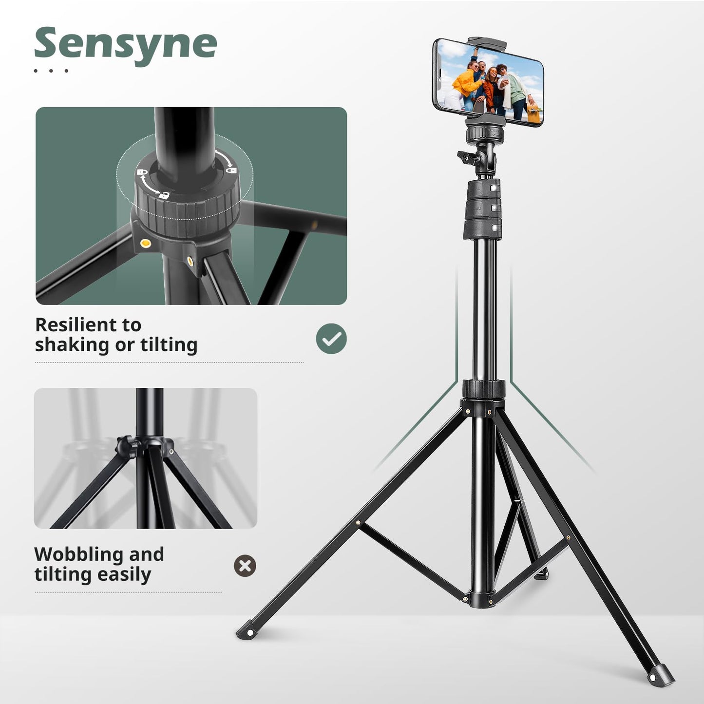 SENSYNE ProTripod: 62 Selfie Stick & Stand - Small Enterprise