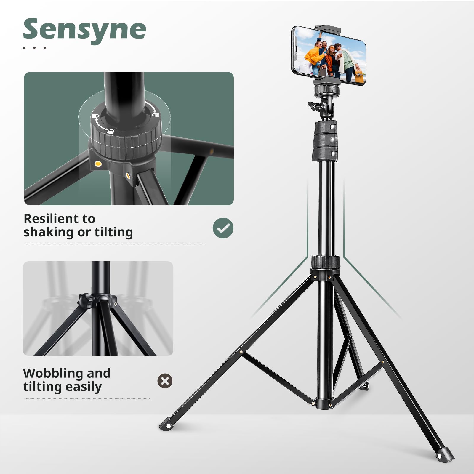 SENSYNE ProTripod: 62 Selfie Stick & Stand - Small Enterprise