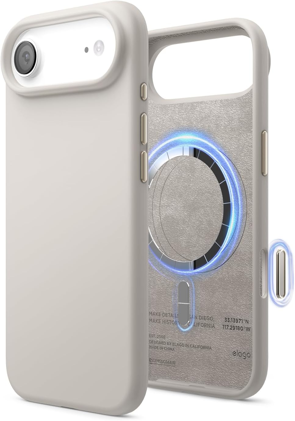 elago Premium Magnetic Silicone Case for iPhone Air Stone