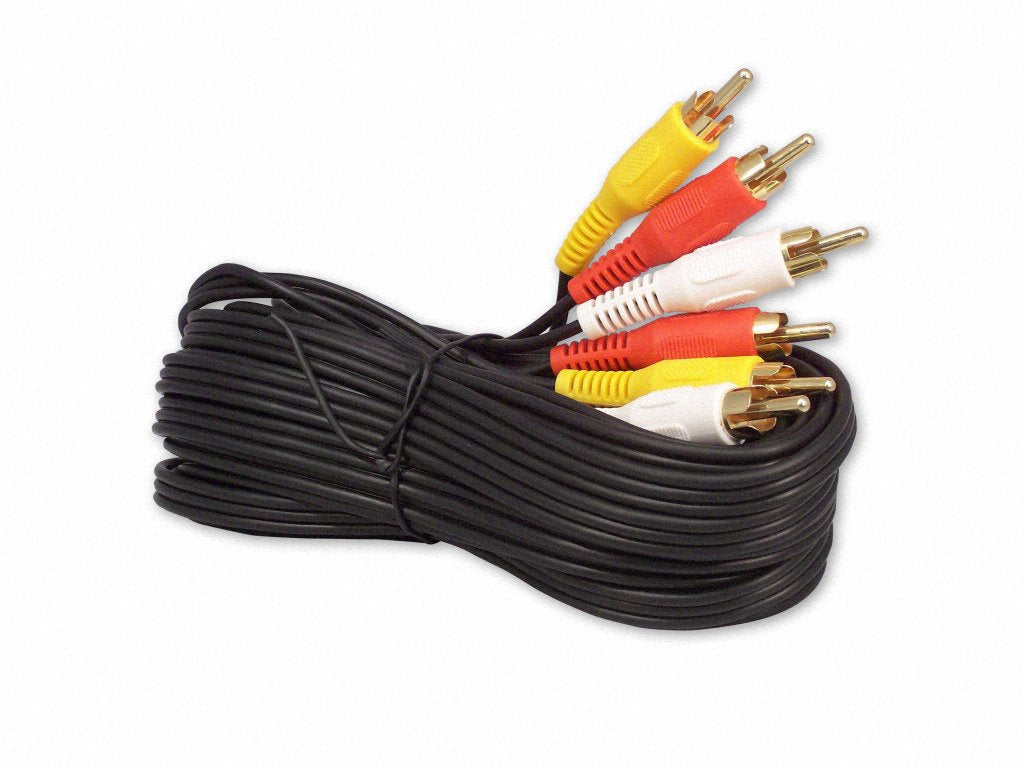 50ft Triple RCA A/V Cable - Male to Male