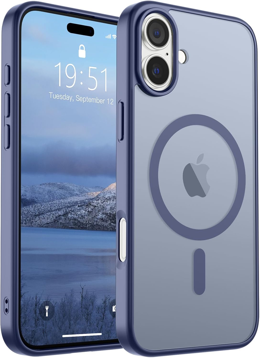 SUPFINE Magnetic for iPhone SE Case 2022 (3rd)/2020 (2nd), iPhone 8 Case (Compatible with MagSafe) (Military Grade Drop Protection) Translucent Matte Phone Cover,Black