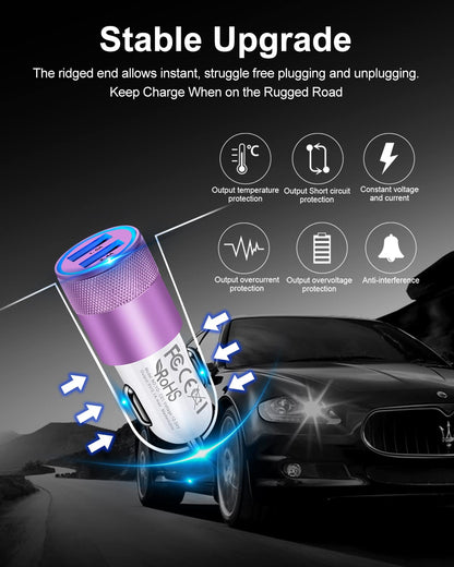 DualBoost Car Charger: Fast 3.4A 2-Pack USB Adapter