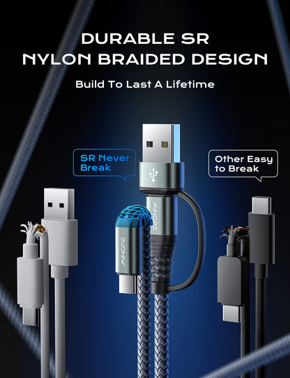 AINOPE 10FT Fast Charge USB C Cable & Adapter - Small Enterprise