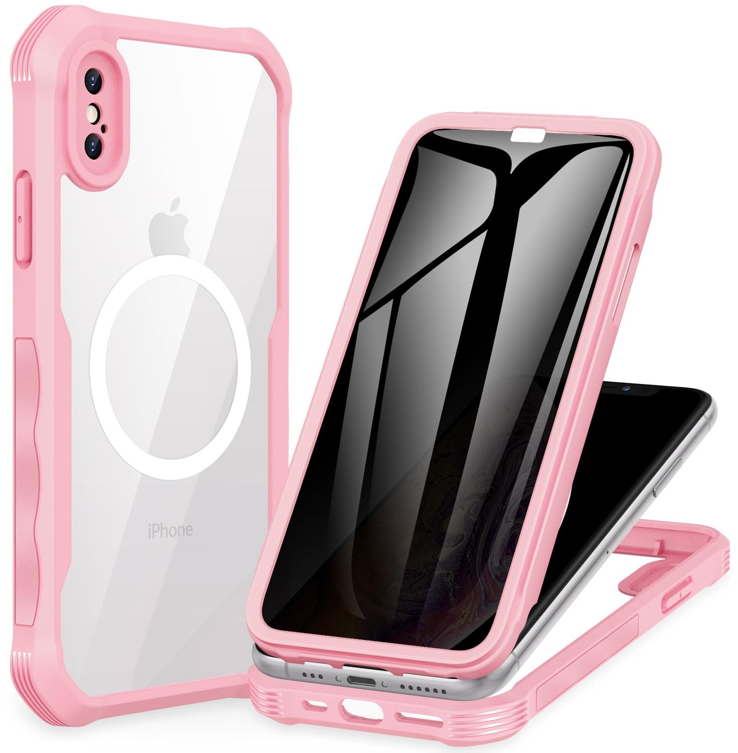 CENHUFO Privacy iPhone 14/13 Case with Glass Protector