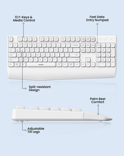 Seenda SyncPro: Ergonomic Bluetooth Keyboard & Mouse