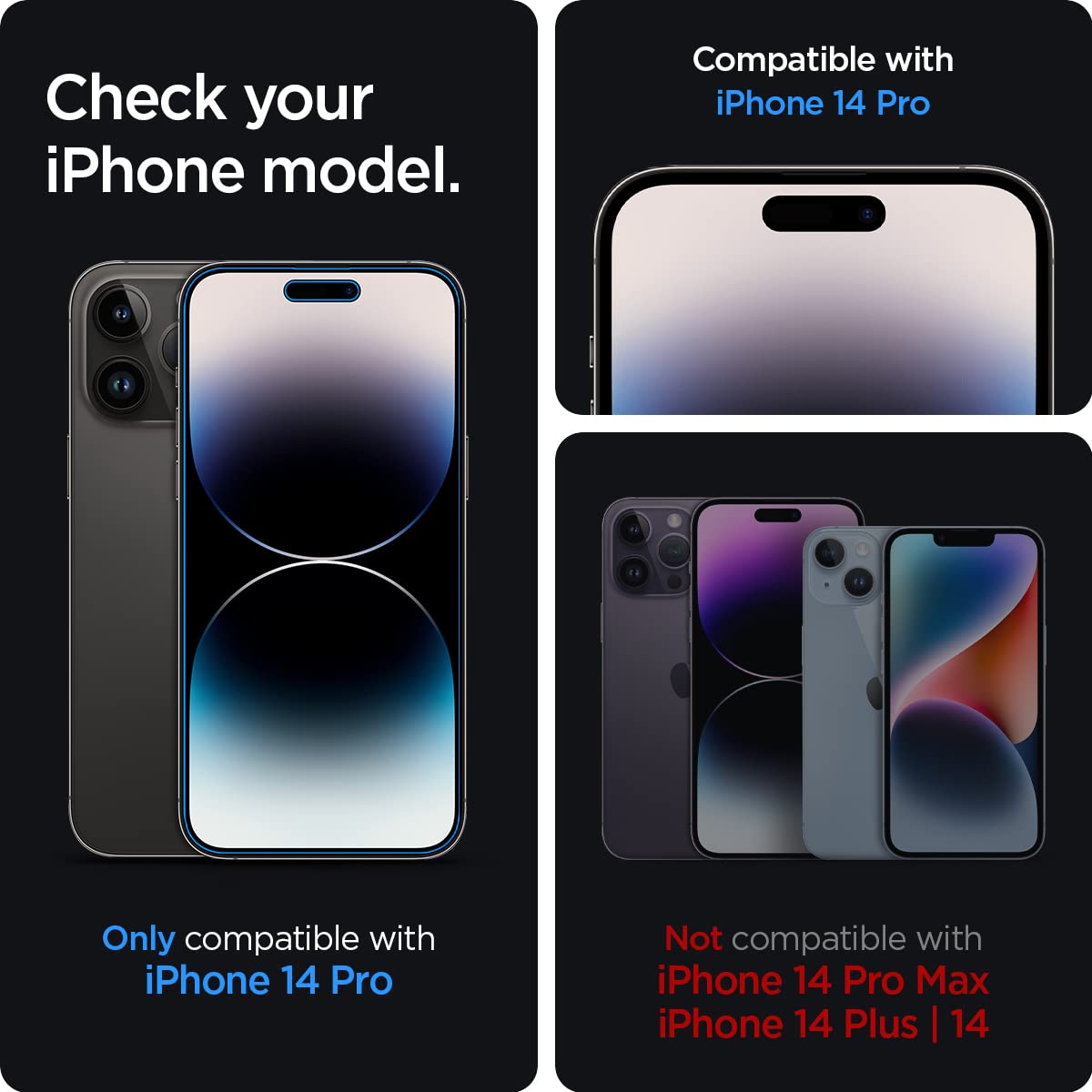 Spigen AluminaCore Tempered Glass Screen Protector [Glas.tR EZ Fit - Privacy] designed for iPhone 17 Pro | iPhone 17 | iPhone 16 Pro [2 Pack] 9H+ Hardness, Aluminum-Enhanced Durability | Tempered Glass, Privacy
