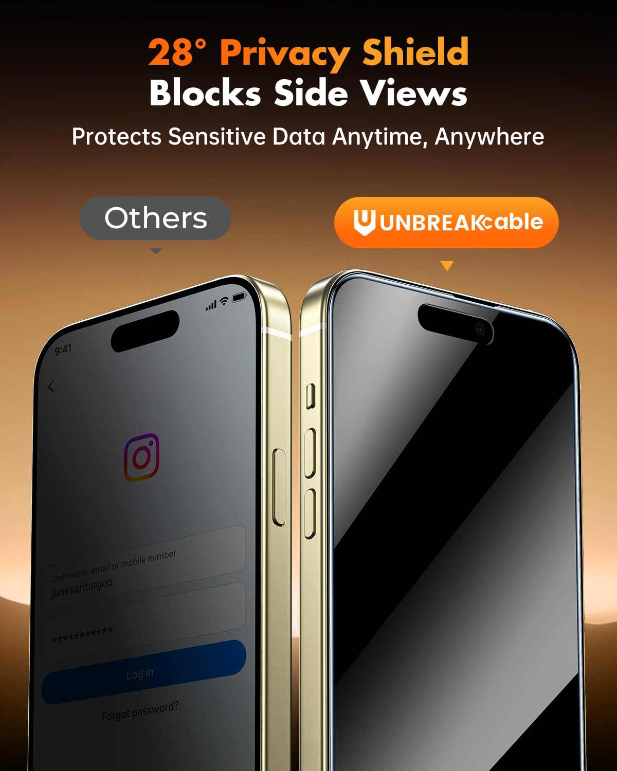 UNBREAKcable iPhone 16 Pro Max Privacy Screen 3 Pack