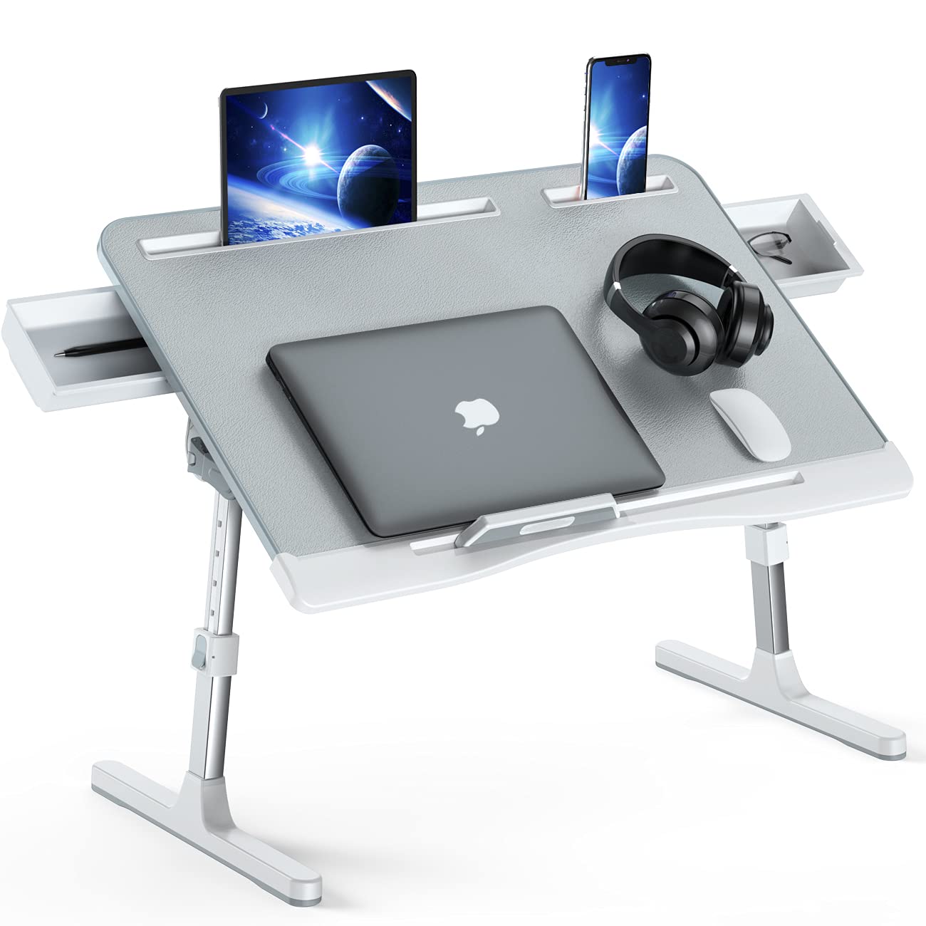 FlexiFold XL: Adjustable Laptop Tray for Bed & Sofa