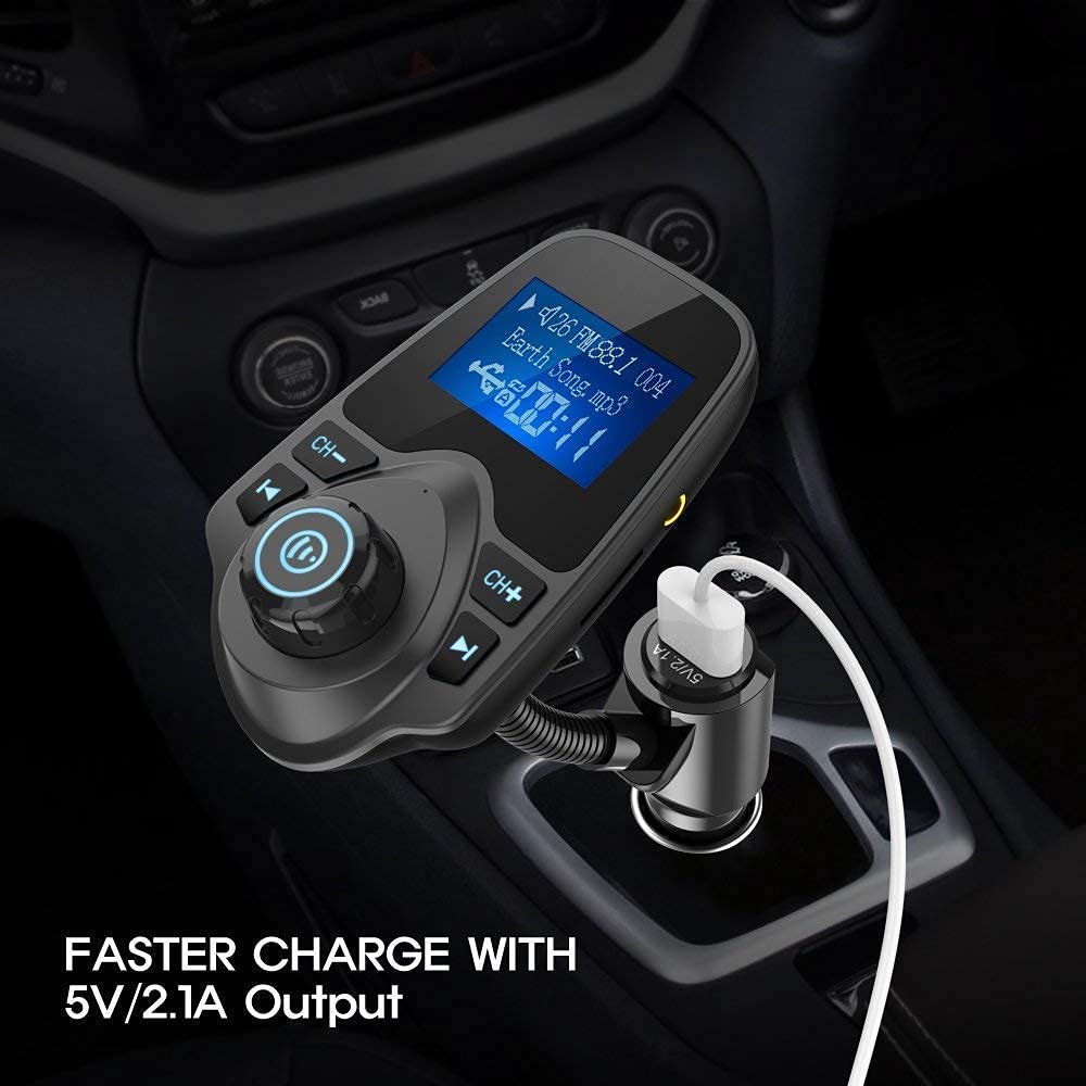 Nulaxy FlexiConnect: 2024 Bluetooth FM Car Adapter