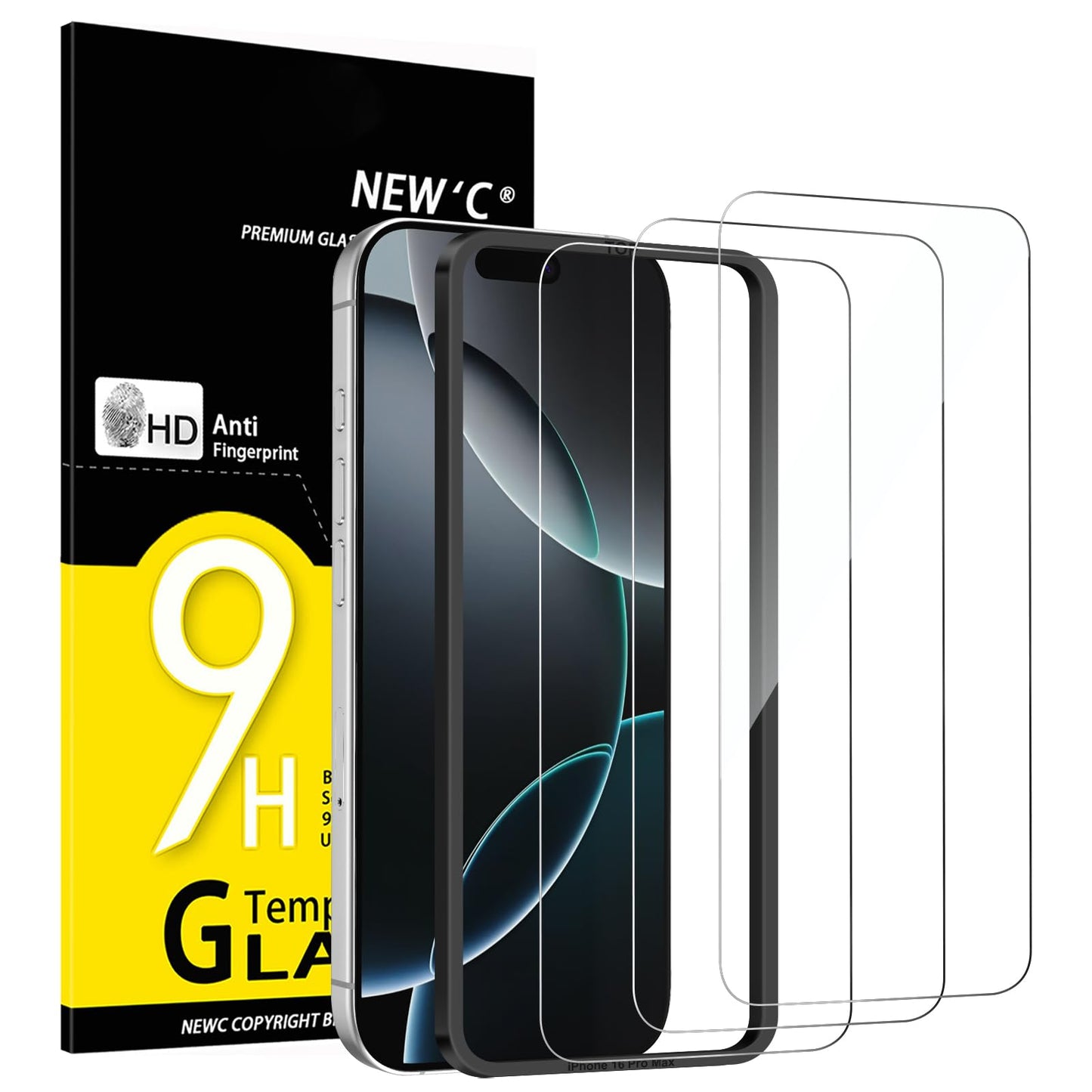 NEW'C 3 Pack iPhone 11/XR Tempered Glass Protectors